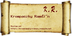 Krompaszky Ramón névjegykártya